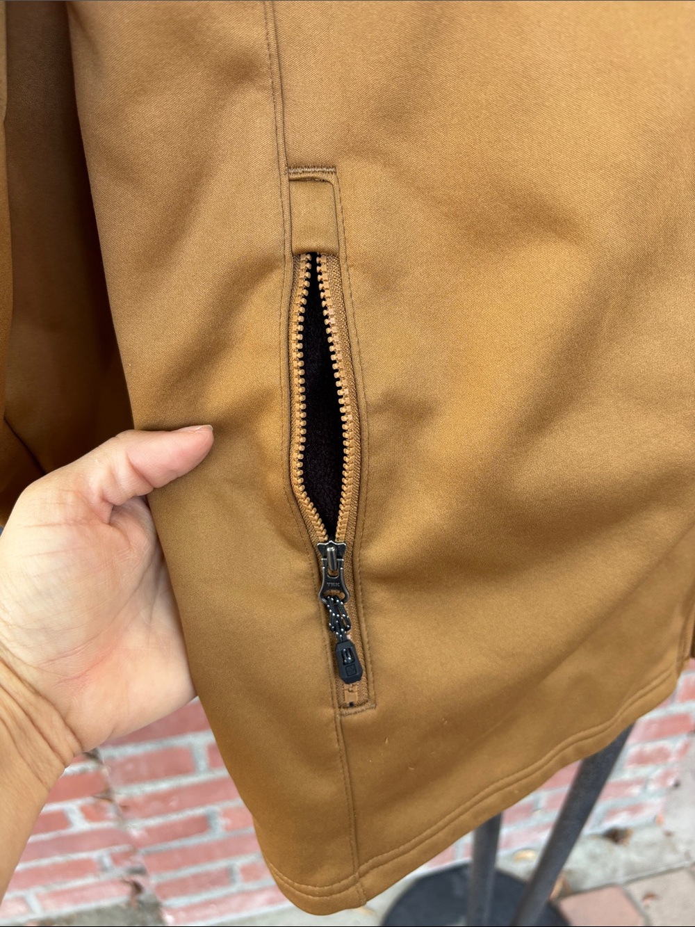 Swiss Tech Men's Tan Softshell Zip Jacket - Picture 3 of 6